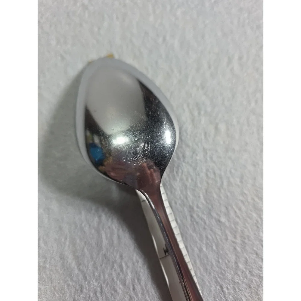 1 NORMANDY Serving Spoon Stainless Flatware Japan- 8 1/8